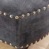Riess-Ambiente Liegen|Samt Möbel > Design Récamière CHESTERFIELD 170cm grau strukturiertes Samt Knopfheftung Nietenbesatz