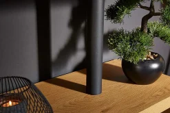 Riess-Ambiente Standregale > Design Regal SNAKE 165cm Eichenoptik Bücherregal mit fünf Böden