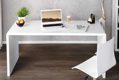 Riess-Ambiente Bürotische > Design Schreibtisch FAST TRADE 140cm weiß Hochglanz Bürotisch