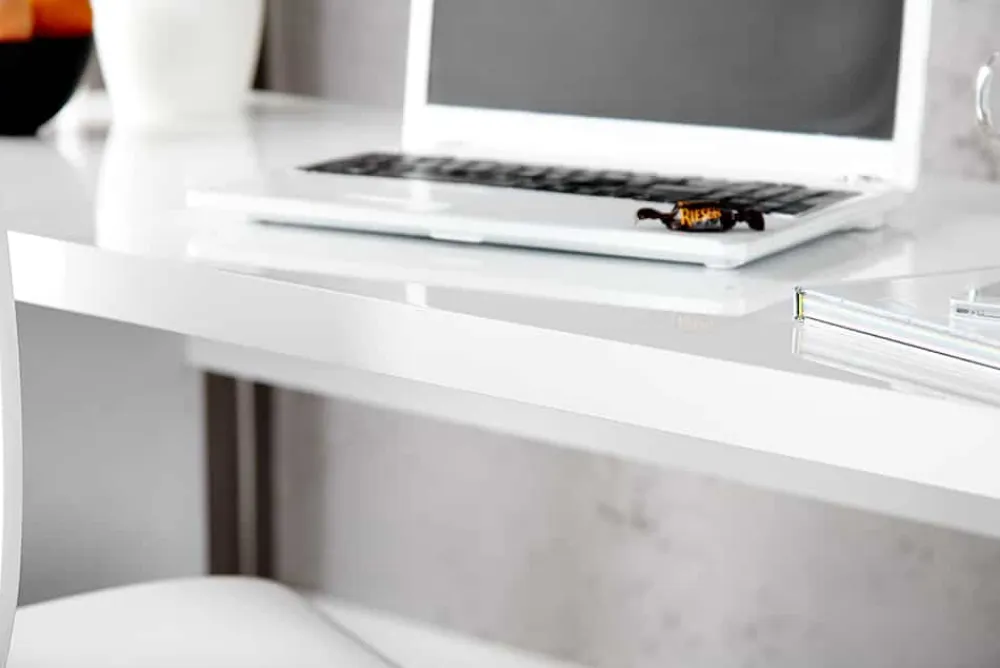Riess-Ambiente Bürotische > Design Schreibtisch FAST TRADE 140cm weiß Hochglanz Bürotisch
