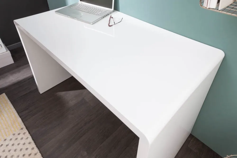 Riess-Ambiente Bürotische > Design Schreibtisch FAST TRADE 120cm weiß Hochglanz Bürotisch