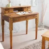 Riess-Ambiente Mehr...|Mehr... > Design Sekretär HEMINGWAY M 90cm braun Sheesham Massivholz stone finish Schreibtisch