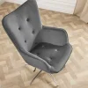 Riess-Ambiente Sessel|Samt Möbel > Design Sessel MR. LOUNGER grau chrom Samt höhenverstellbar drehbar Retro