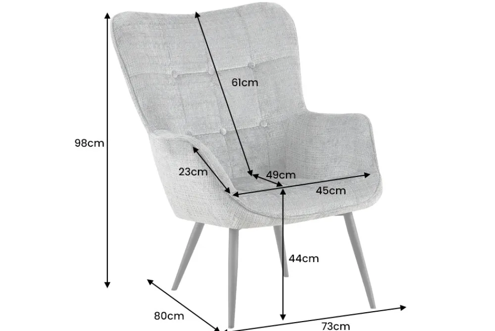 Riess-Ambiente Skandinavisch|Loungesessel > Design Sessel SCANDINAVIA grün Chenille Cremona schwarz Metall mit Armlehne