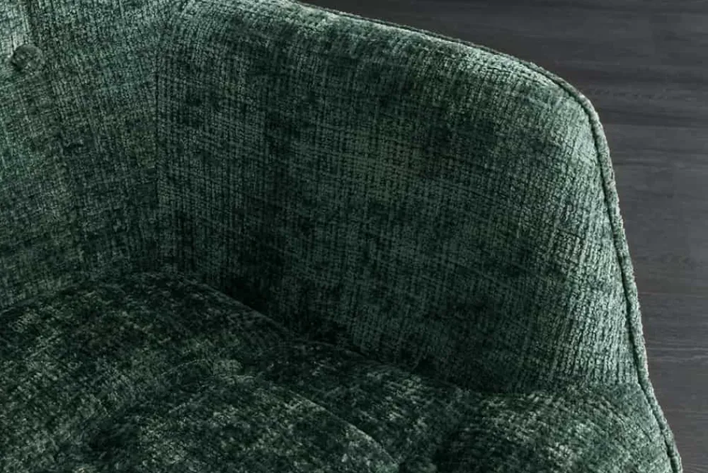 Riess-Ambiente Skandinavisch|Loungesessel > Design Sessel SCANDINAVIA grün Chenille Cremona schwarz Metall mit Armlehne