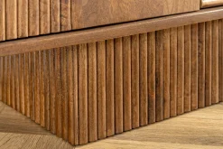 Riess-Ambiente Retro Möbel|Sideboards & Kommoden > Design Sideboard ART DECO 170cm braun smoked Mangoholz massiv 3D-Front