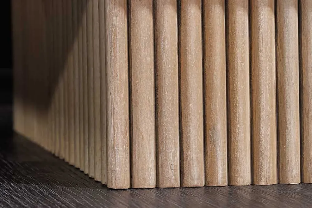 Riess-Ambiente Retro Möbel|Sideboards & Kommoden > Design Sideboard ART DECO 170cm weiß gekälkt Mangoholz massiv 3D-Front