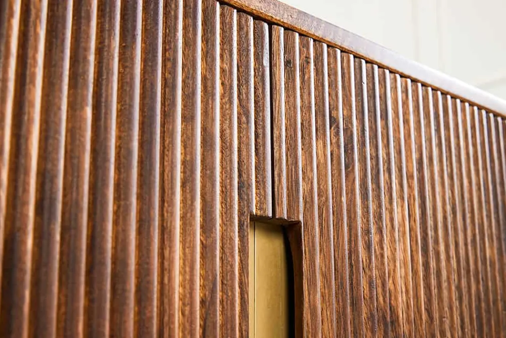 Riess-Ambiente Retro Möbel|Sideboards & Kommoden > Design Sideboard GATSBY 160cm braun mattgold Mangoholz Retro