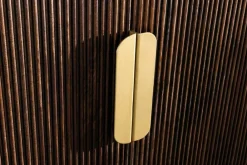 Riess-Ambiente Mehr...|Massivholzschränke > Design Sideboard GATSBY 170cm braun gold Mangoholz weiße Marmorplatte