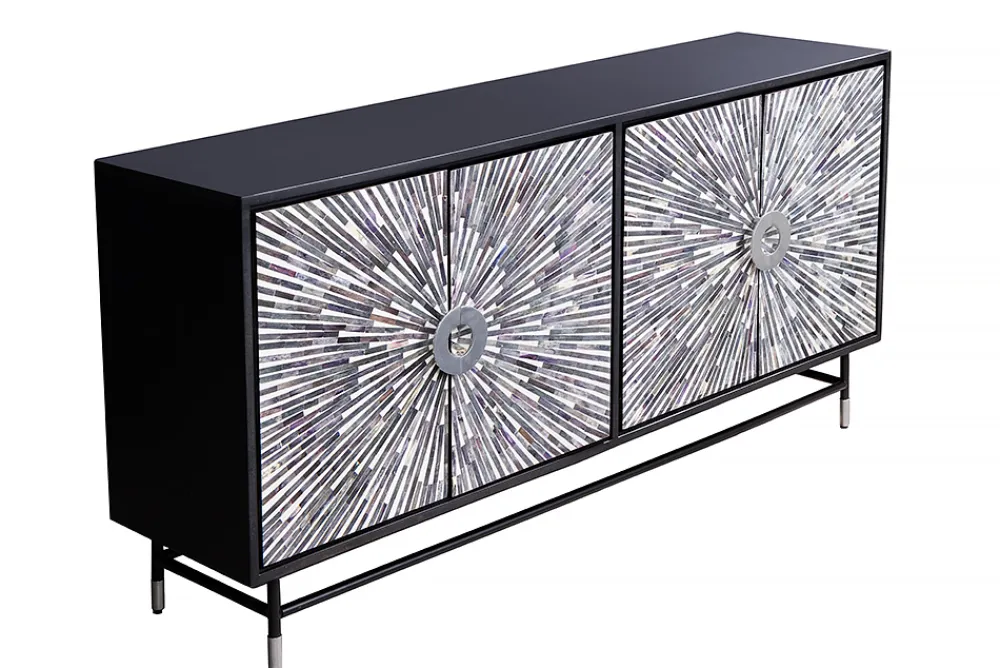 Riess-Ambiente Sideboards & Kommoden > Design Sideboard HERITAGE 160cm Mosaik-Intarsien Kunsthandwerk