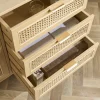 Riess-Ambiente Retro Möbel|Sideboards & Kommoden > Design Sideboard VIENNA 155cm Wiener Geflecht Rattan Kommode mit Schubladen