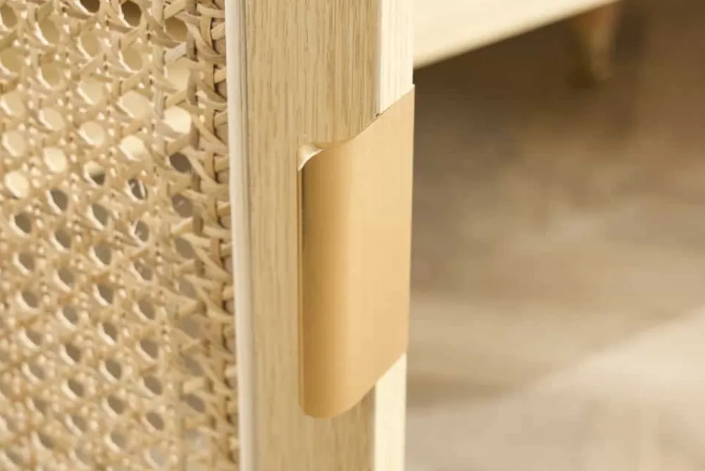 Riess-Ambiente Retro Möbel|Sideboards & Kommoden > Design Sideboard VIENNA 155cm Wiener Geflecht Rattan Kommode mit Schubladen