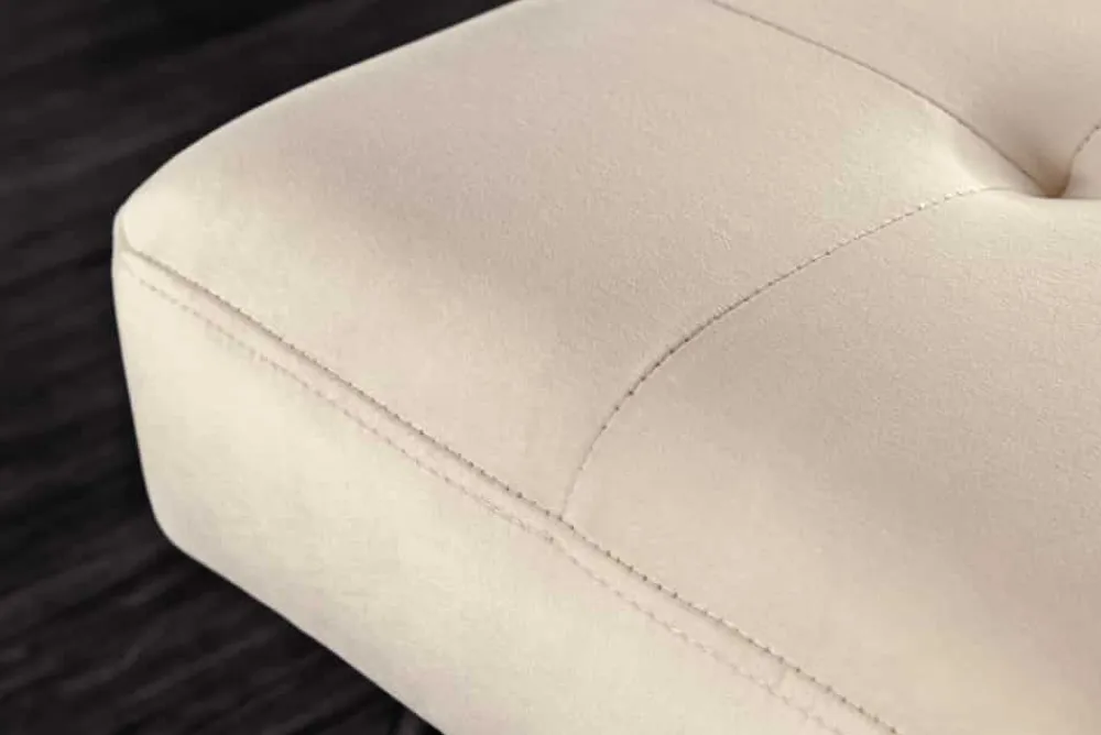 Riess-Ambiente Skandinavisch|Sitzbänke > Design Sitzbank BOUTIQUE 100cm champagner Samt schwarze Metallbeine