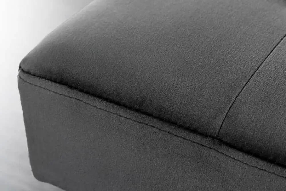 Riess-Ambiente Skandinavisch|Sitzbänke > Design Sitzbank BOUTIQUE 100cm dunkelgrau Samt schwarze Metallbeine