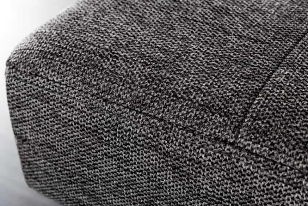 Riess-Ambiente Skandinavisch|Sitzbänke > Design Sitzbank BOUTIQUE 100cm grau Strukturstoff schwarze Metallbeine