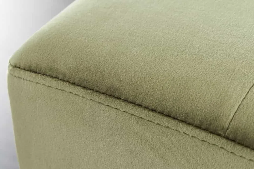 Riess-Ambiente Skandinavisch|Sitzbänke > Design Sitzbank BOUTIQUE 100cm grün Samt schwarze Metallbeine