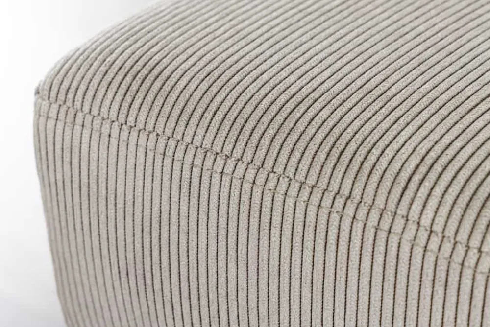Riess-Ambiente Skandinavisch|Sitzbänke > Design Sitzbank BOUTIQUE 100cm hellgrau Cord schwarze Metallbeine
