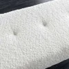 Riess-Ambiente Sitzbänke > Design Sitzbank BOUTIQUE 100cm weiß Bouclé schwarze Metallbeine Polsterbank