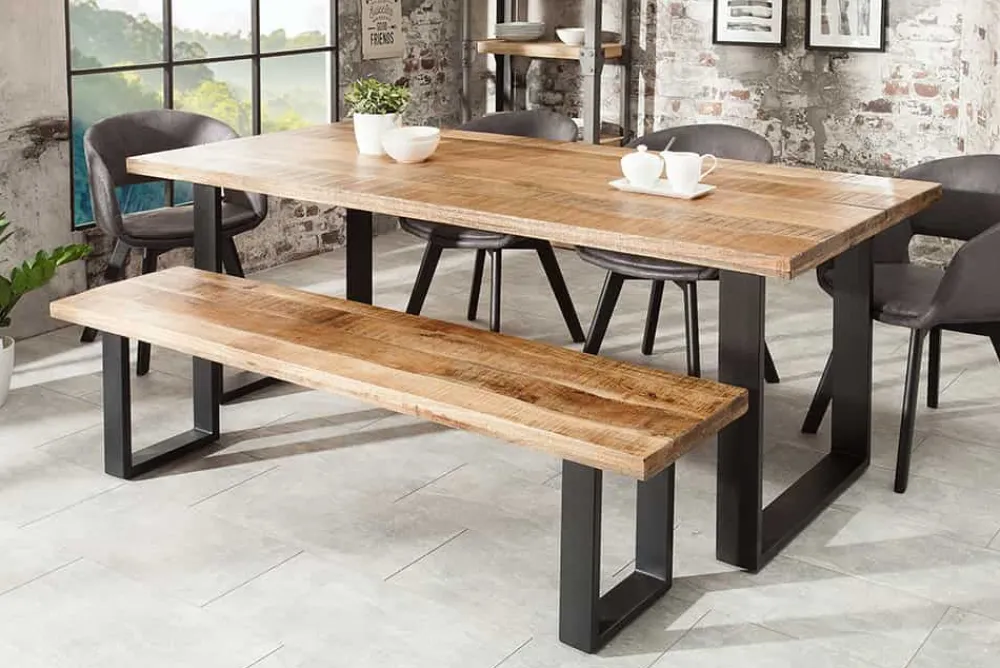 Riess-Ambiente Mehr...|Industrial Loft > Design Sitzbank IRON CRAFT 170cm Mangoholz Eisen Industrial Design