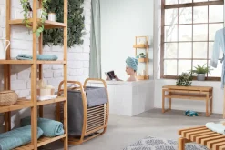 Riess-Ambiente Sitzbänke|Mehr... > Design Sitzbank LAGOON SPA 75cm Bambusholz Badezimmerbank