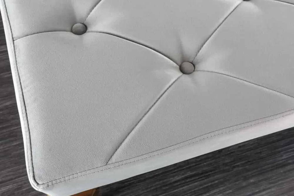Riess-Ambiente Sitzbänke|Samt Möbel > Design Sitzbank MODERN BAROCK 175cm grau Samt gold Edelstahl