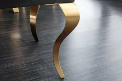 Riess-Ambiente Sitzbänke|Samt Möbel > Design Sitzbank MODERN BAROCK 175cm schwarz Samt gold Edelstahl