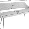 Riess-Ambiente Sitzbänke|Retro Möbel > Design Sitzbank PARIS 160cm grau Samt Rückenlehne goldene Fußkappen Retro