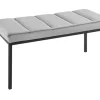 Riess-Ambiente Skandinavisch|Sitzbänke > Design Sitzbank PETIT BEAUTÉ 80cm grau Samt schwarzes Gestell