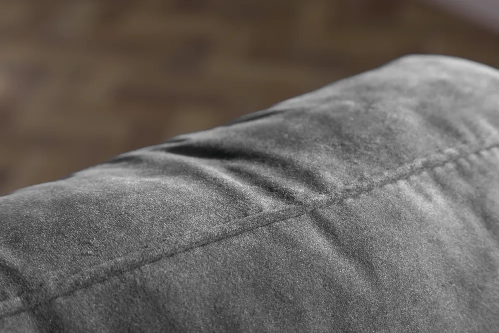 Riess-Ambiente Samt Möbel|3-Sitzer Sofa > Design 3-Sitzer Sofa COZY VELVET 220cm grau Samt Federkern Lounge