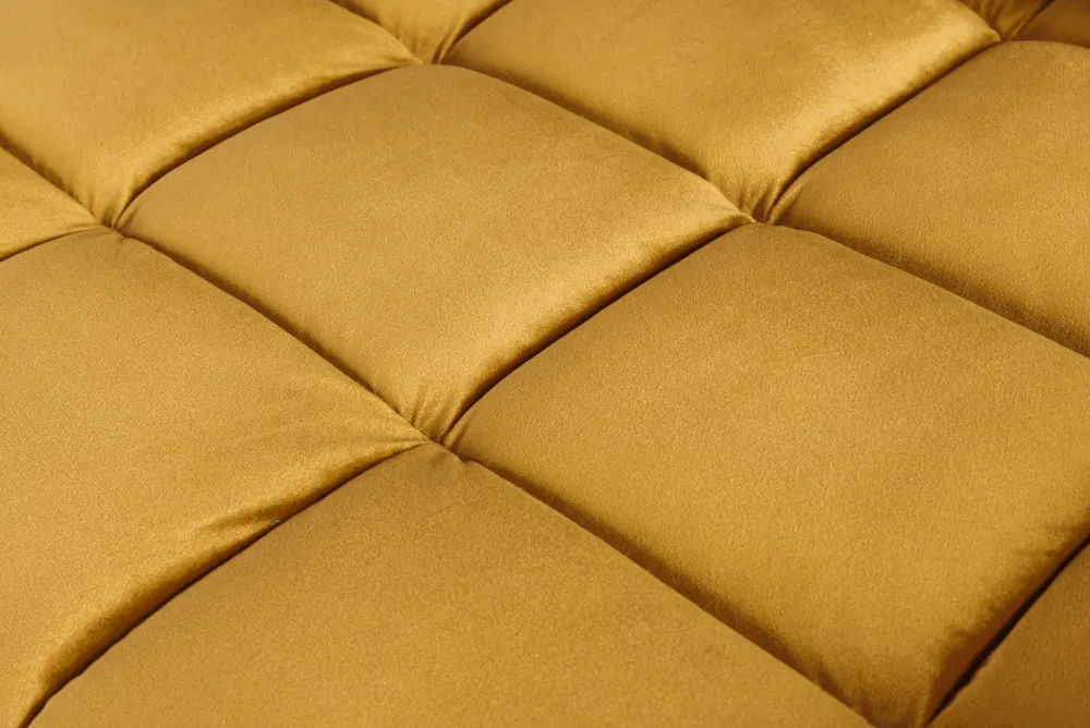 Riess-Ambiente Samt Möbel|3-Sitzer Sofa > Design 3-Sitzer Sofa COZY VELVET 220cm senfgelb Samt Federkern