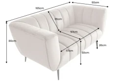 Riess-Ambiente 2-Sitzer Sofa|Retro Möbel ><noscript><img width=