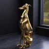 Riess-Ambiente Dekoration > Design Skulptur GREYHOUND 70cm gold Metall Aluminium Windhund Figur