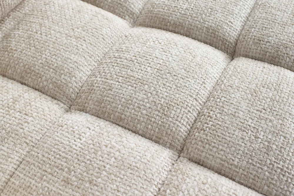 Riess-Ambiente 3-Sitzer Sofa > Design Sofa COZY VELVET 220cm beige Chenille Federkern 3-Sitzer mit goldener Kappe