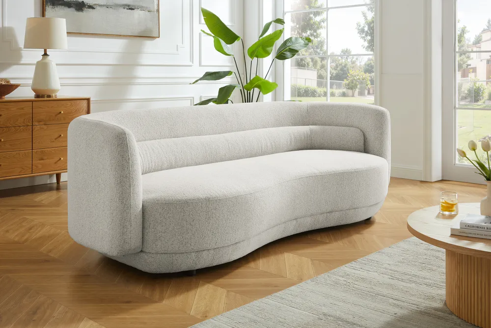 Riess-Ambiente 3-Sitzer Sofa > Design Sofa GATSBY 230cm beige Chenille Federkern 3-Sitzer Couch Rundum-Bezug