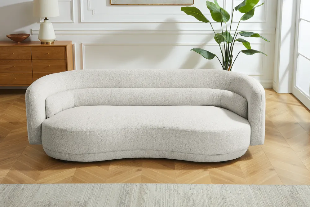 Riess-Ambiente 3-Sitzer Sofa > Design Sofa GATSBY 230cm beige Chenille Federkern 3-Sitzer Couch Rundum-Bezug