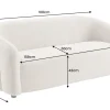 Riess-Ambiente Skandinavisch|3-Sitzer Sofa > Design Sofa VOGUE 200cm beige Chenille Cremona 3-Sitzer Couch mit Nosagfederung