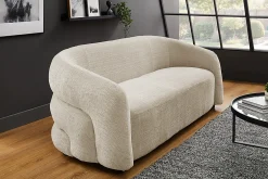 Riess-Ambiente Skandinavisch|3-Sitzer Sofa > Design Sofa VOGUE 200cm beige Chenille Cremona 3-Sitzer Couch mit Nosagfederung