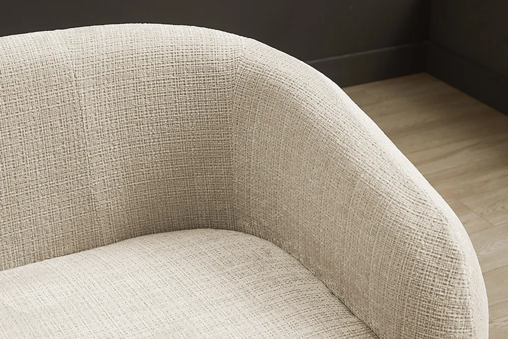 Riess-Ambiente Skandinavisch|3-Sitzer Sofa > Design Sofa VOGUE 200cm beige Chenille Cremona 3-Sitzer Couch mit Nosagfederung