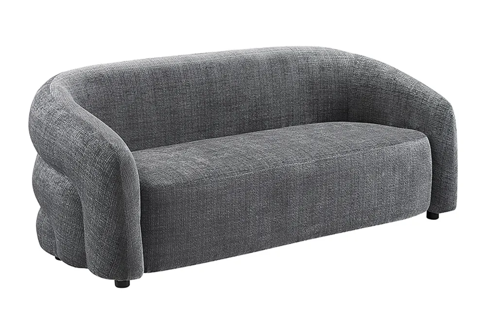 Riess-Ambiente Skandinavisch|3-Sitzer Sofa > Design Sofa VOGUE 200cm grau Chenille Cremona 3-Sitzer Couch mit Nosagfederung