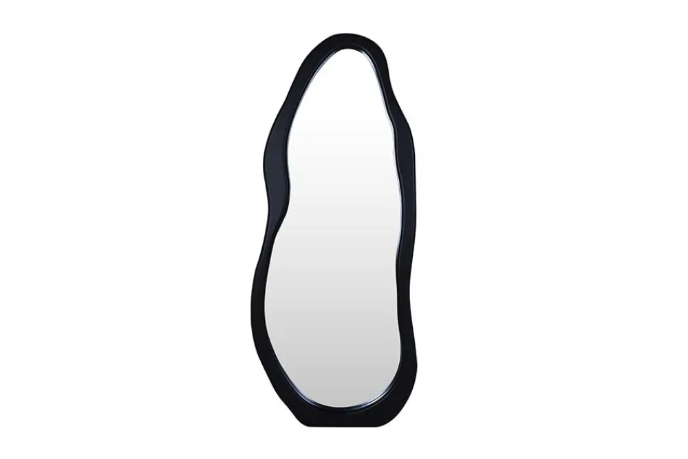 Riess-Ambiente Spiegel > Design Spiegel ORGANIC 180cm schwarz Standspiegel Wandspiegel abgerundeter Rahmen