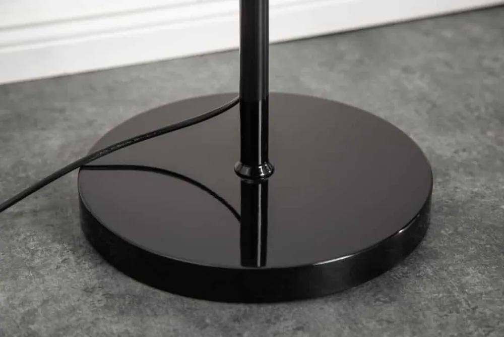 Riess-Ambiente Retro Möbel|Stehleuchten > Design Stehlampe LEVELS 163cm schwarz grau mit 3 Leinenschirmen