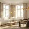 Riess-Ambiente Goldene Möbel|Stehleuchten > Design Stehlampe LIQUID DIAMOND 200cm gold fünf Glasschirme mit Marmorfuß
