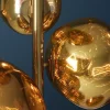 Riess-Ambiente Goldene Möbel|Stehleuchten > Design Stehlampe LIQUID DIAMOND 170cm gold Glas Stahl sieben Schirme Kugelleuchte