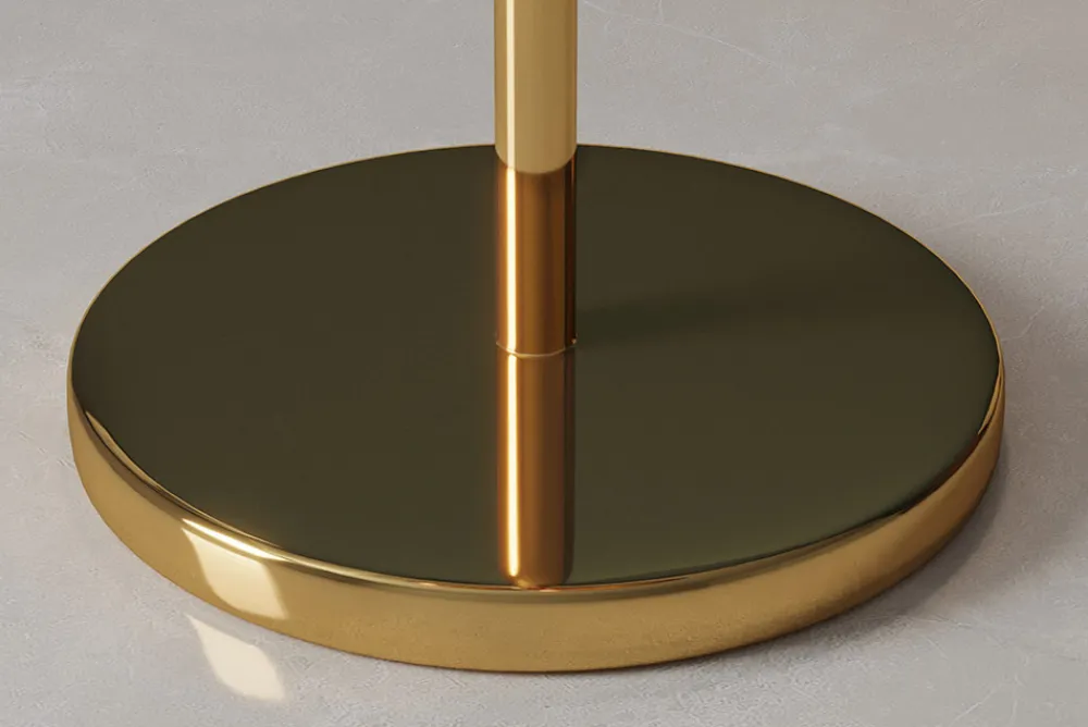 Riess-Ambiente Goldene Möbel|Stehleuchten > Design Stehlampe LIQUID DIAMOND 170cm gold Glas Stahl sieben Schirme Kugelleuchte