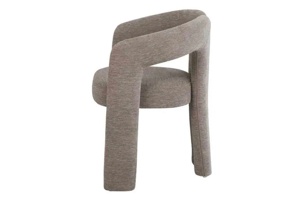 Riess-Ambiente Stühle > Design Stuhl ARCH greige Chenille mit Armlehne Rundum-Bezug
