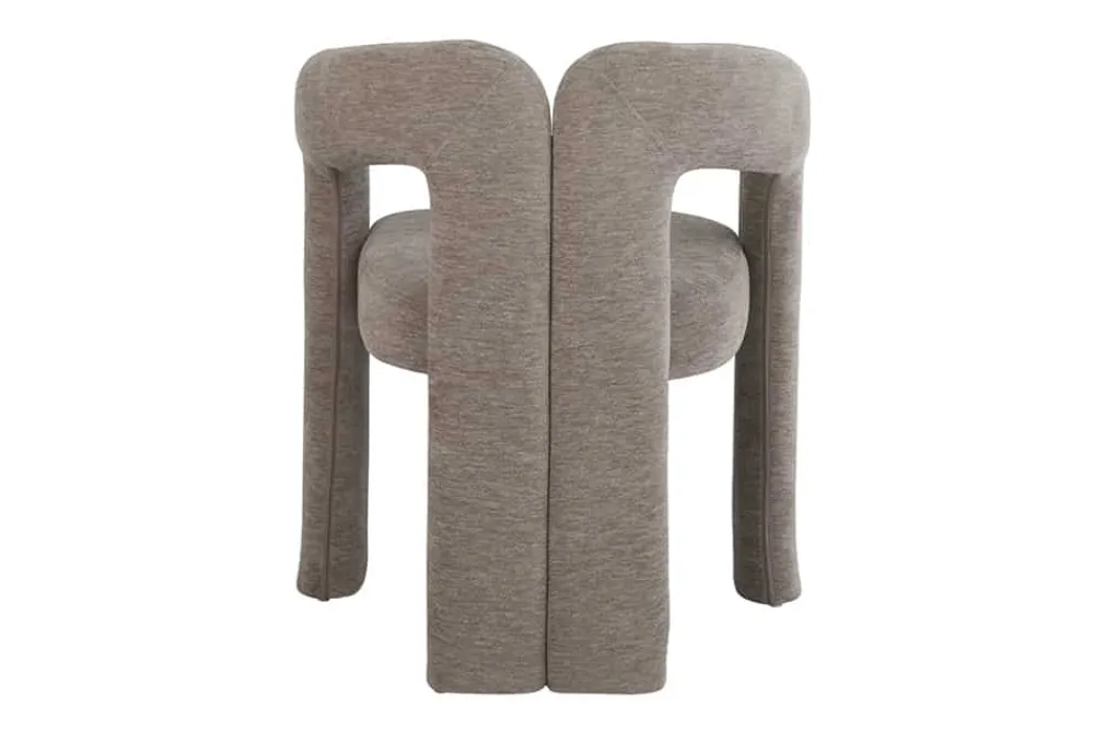 Riess-Ambiente Stühle > Design Stuhl ARCH greige Chenille mit Armlehne Rundum-Bezug