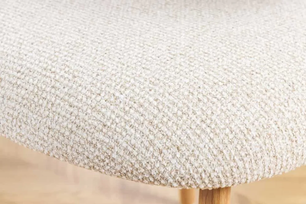 Riess-Ambiente Skandinavisch|Stühle > Design Stuhl BELFORT beige Strukturstoff Metallgestell Eiche