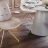 Riess-Ambiente Retro Möbel|Stühle > Design Stuhl DIVANI champagner beige Samt Metallgestell