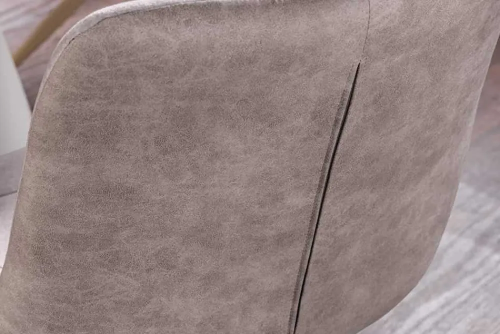Riess-Ambiente Retro Möbel|Stühle > Design Stuhl DIVANI taupe Samt beiges Metallgestell