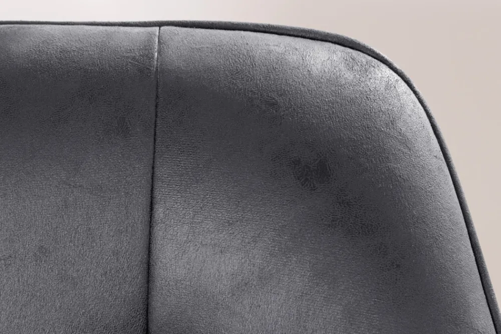 Riess-Ambiente Industrial Loft|Stühle > Design Stuhl LOFT antik grau Microfaser drehbar massiv Buchenholz mit Armlehne
